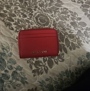 Michael Korks Medium ZA Card Case Wallet, Dark Sangria